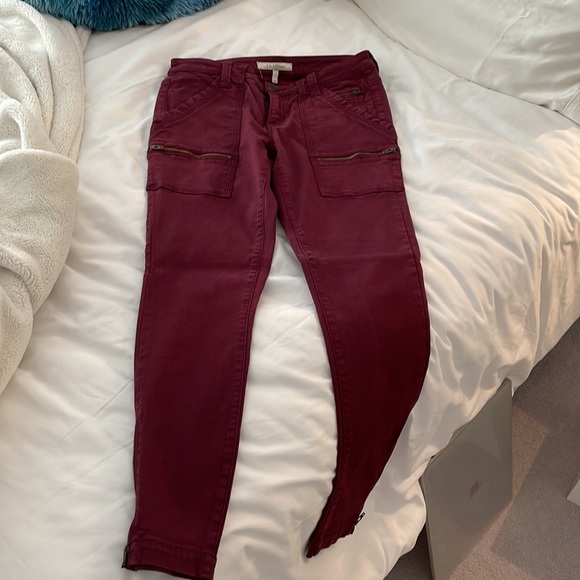 Joie jeans burgundy - Picture 2 of 3